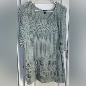 Talbots Darker Mint Green Knit Short Sleeve Top